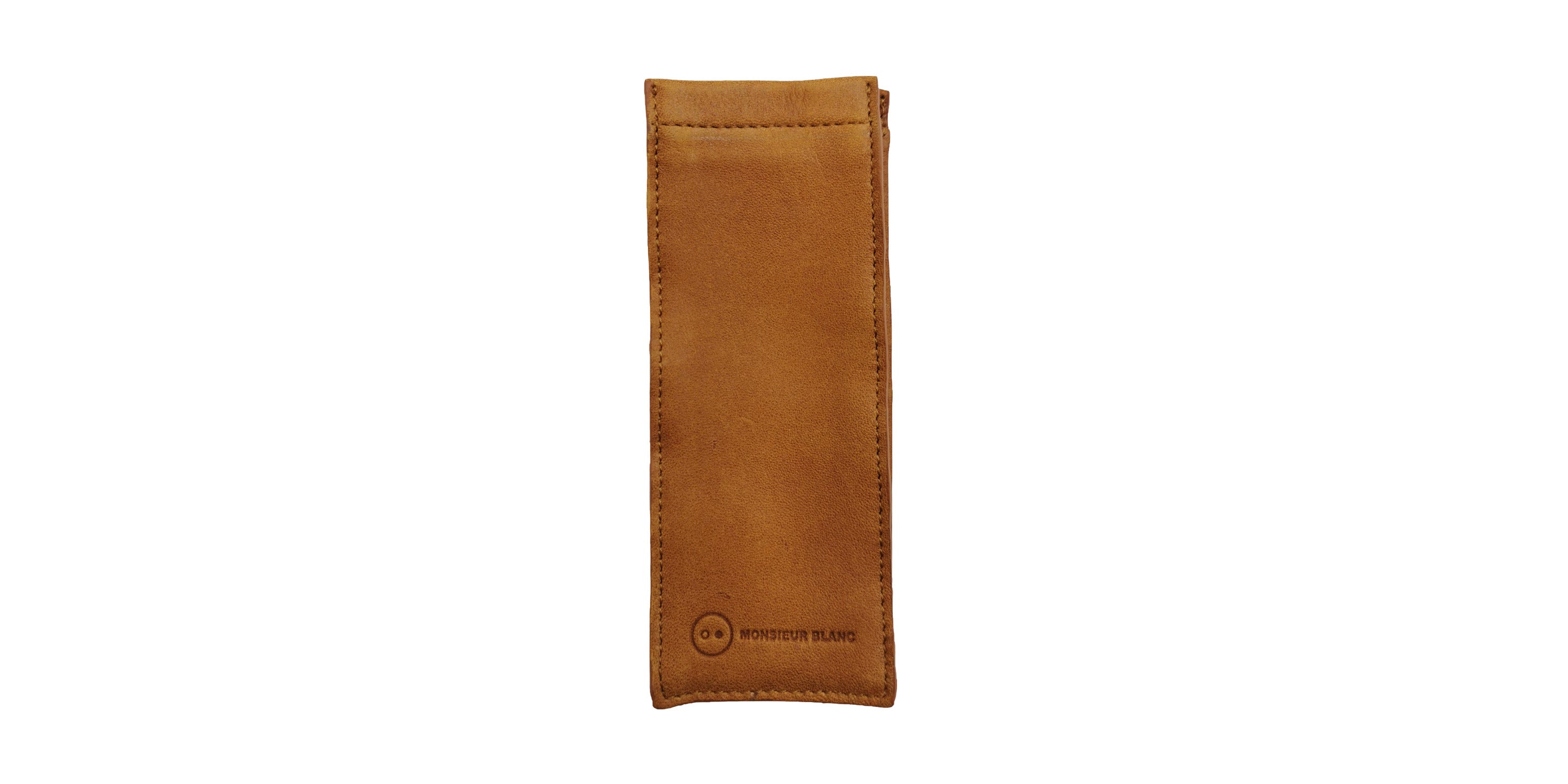 POCHETTE EN CUIR MONSIEUR BLANC