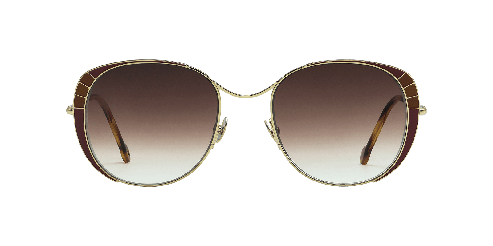 Nathalie Blanc MYLENE C185 Tan/Lt Grey Lenses, Oval, New Women\'s Sunglasses. Sunglasses Simone | Made in France – Maison Nathalie Blanc main image 4