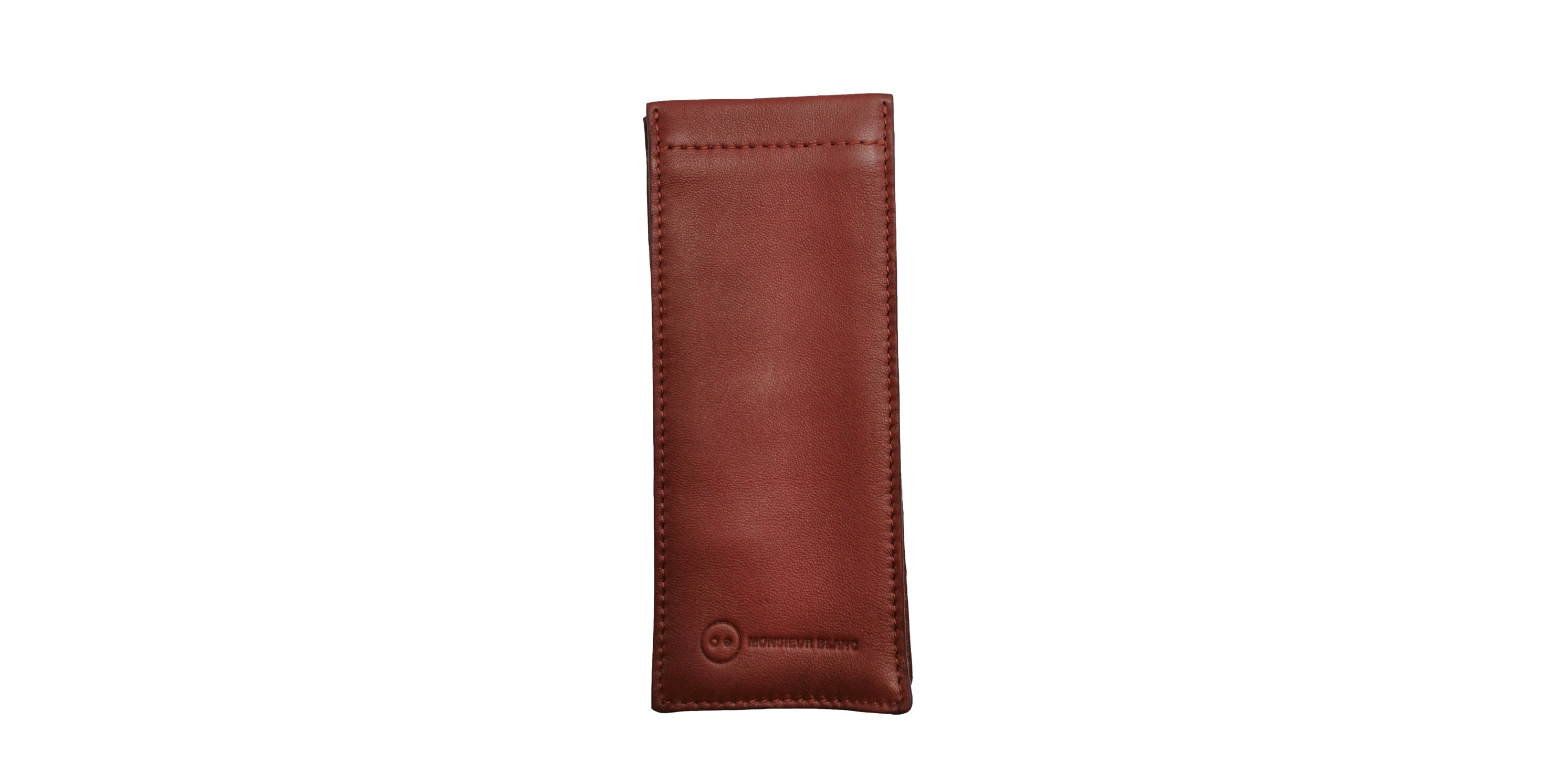POCHETTE EN CUIR MONSIEUR BLANC