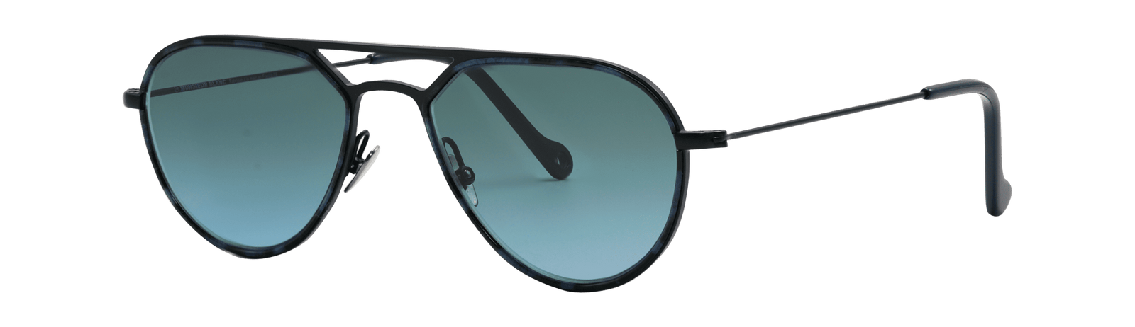 Apercu Claude sunglasses in Vanille Claude Sunglasses in Seaweed Crystal with Antique Silver  main image 3